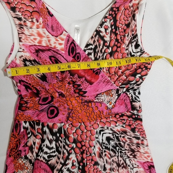 Gilmour Vibrant Pink Patterned Women's Sleeveless Dress Size Small - Picture 7 of 14